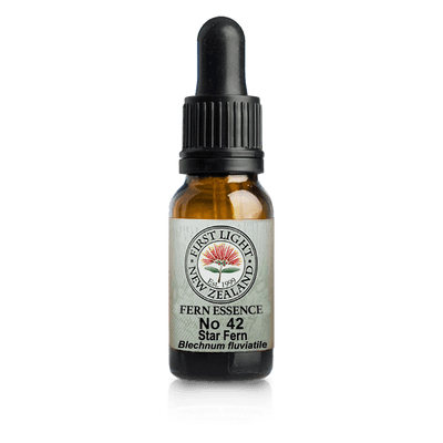 A supplement container of No. 42 - Star Fern (Authenticity) 10ml by First Light Flower Essences