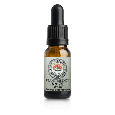 A supplement container of No. 75 - Whau (Release) 10ml by First Light Flower Essences