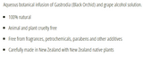Supplement facts for No. 0 - Black Orchid (Silence) 10ml listing ingredients including Grape Extract