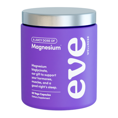 A supplement container of A Juicy Dose of Magnesium by Eve