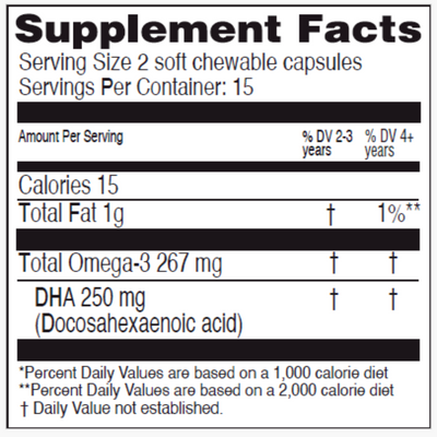 Ingredients: Omega-3, DHA.