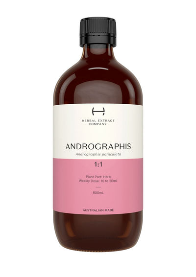 A supplement container of Andrographis 1:1 by Herbal Extract Company