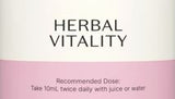 Supplement facts for Herbal Vitality