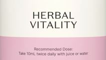 Supplement facts for Herbal Vitality