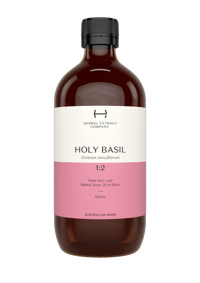 A supplement container of Holy Basil 1:2 by Herbal Extract Company
