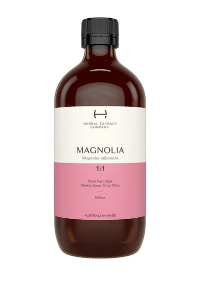 A supplement container of Magnolia 1:1 by Herbal Extract Company