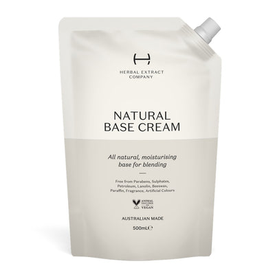 A supplement container of Natural Base Cream by Herbal Extract Company