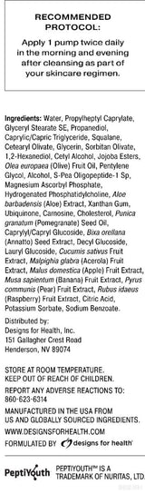 Supplement facts for Dipped in Gold listing ingredients including Aloe Barbadensis, Bergamot, Caprylic acid, Carnosine, Coenzyme Q10 (ubiquinone)