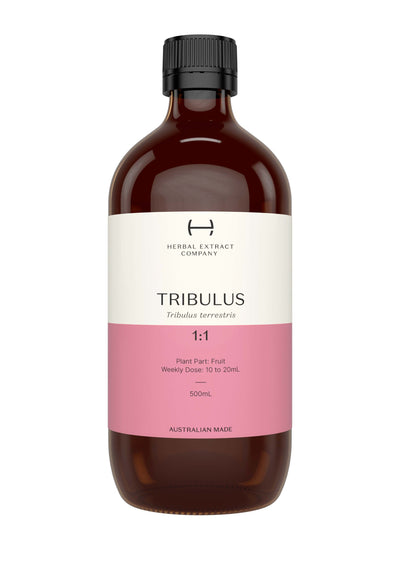 A supplement container of Tribulus 1:1 by Herbal Extract Company