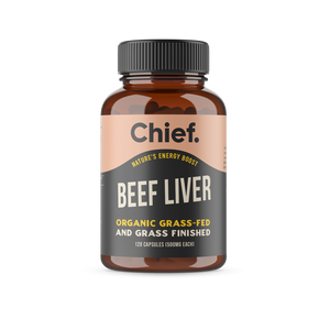A supplement container of Beef Liver, 120caps by Chief Nutrition