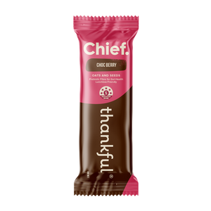 A supplement container of Thankful Bar Choc (Berry) by Chief Nutrition