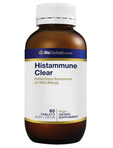 A supplement container of Histammune Clear, 60tabs by BioCeuticals Clinical