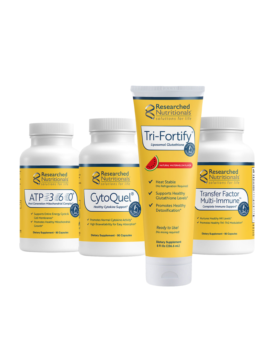 A supplement container of Foundation Kit (Watermelon) by Researched Nutritionals
