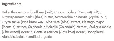Supplement facts for Super-Soothing Sample (25pack) listing ingredients including Aloe Vera, Brown Rice, Calendula Extract, Centella Asiatica Gotu Kola, Chickweed Extract