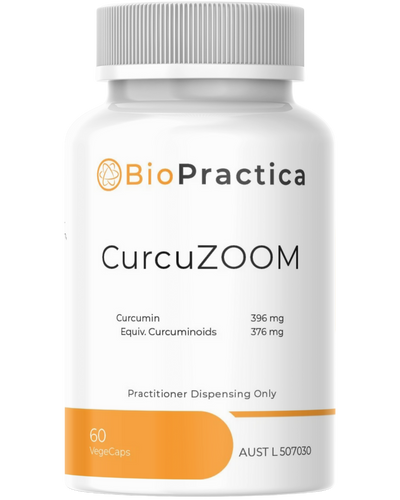 A supplement container of CurcuZOOM by Bio-Practica
