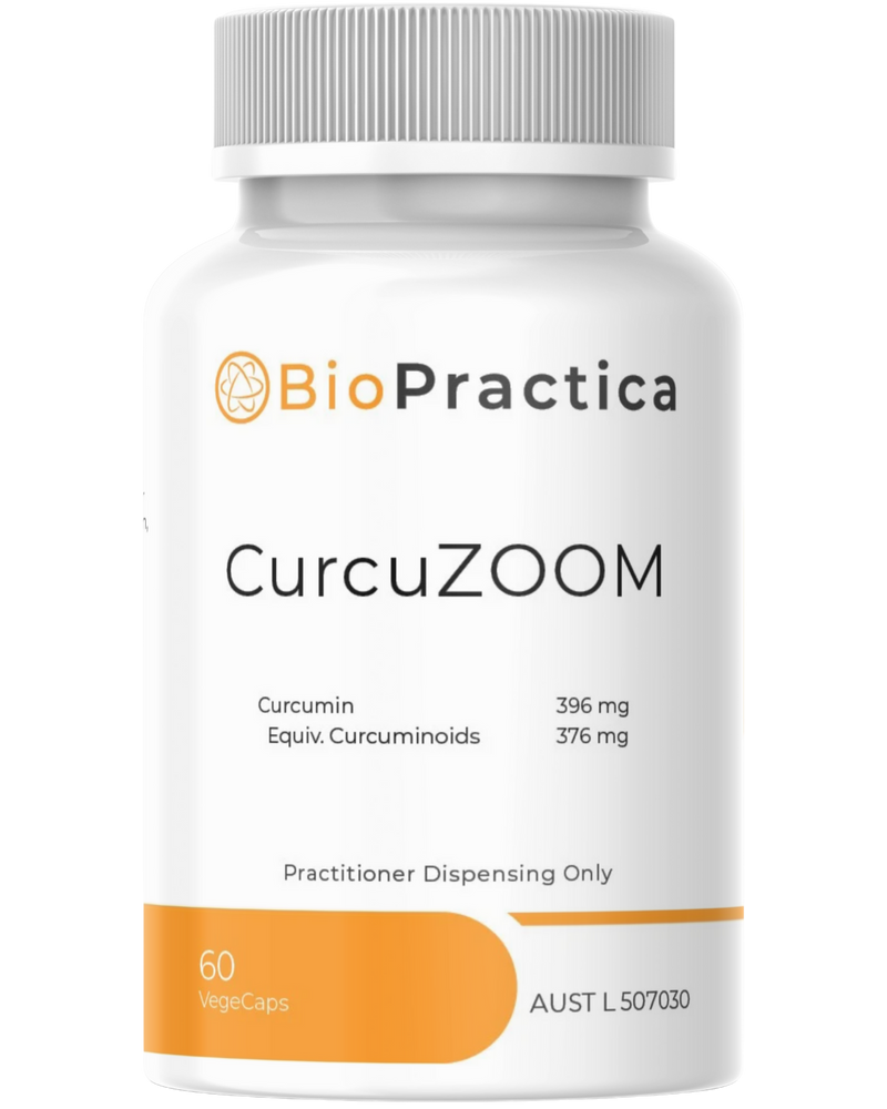 A supplement container of CurcuZOOM by Bio-Practica