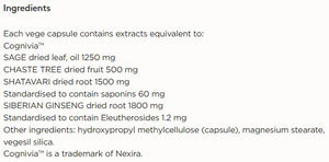 Supplement facts for Peri & Menopause Support Daily