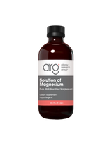 A supplement container of Solution of Magnesium by Allergy Research Group