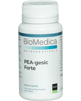 A supplement container of PEA-gesic Forte 60 capsules by Bio-Medica