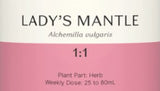 Supplement facts for Lady's Mantle 1:1