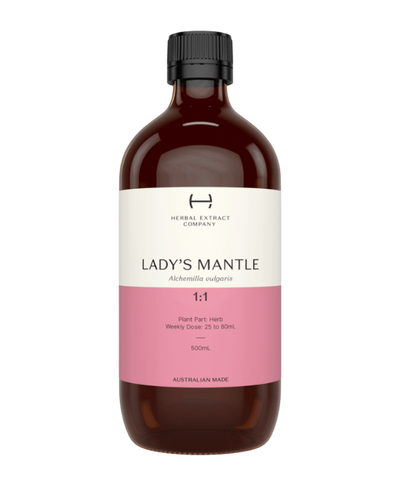 A supplement container of Lady's Mantle 1:1 by Herbal Extract Company