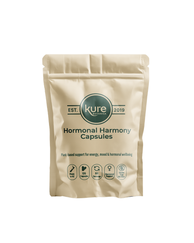 A supplement container of Hormone Harmony Refill Pouch  (Previously Hempseed Oil and Maca) by Kure