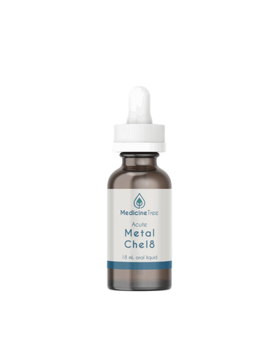 A supplement container of Acute Metal Chel8 by Medicine Tree