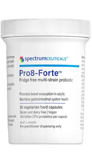 A supplement container of Pro8-Forte™ 30s by SpectrumCeuticals