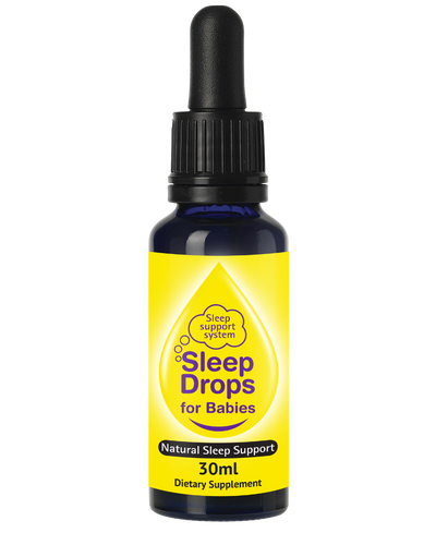 A supplement container of SleepDrops for Babies by SleepDrops