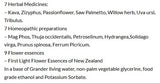 Supplement facts for SleepDrops Menzzz listing ingredients including Ethanol, First Light Flower Essences Of New Zealand, Glycine, Grapefruit, Jujube (Ziziphus)