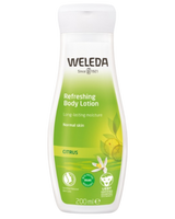A supplement container of Refreshing Body Lotion Citrus by Weleda