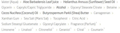 Supplement facts for Refreshing Body Lotion Citrus listing ingredients including Aloe Barbadensis, Alpha lipopic acid R from, Betaine HCI, Caprylic acid, Carrageenan