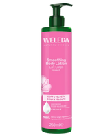 A supplement container of Wild Rose Smoothing Lotion by Weleda