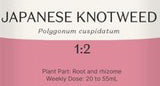 Supplement facts for Japanese Knotweed listing ingredients including Japanese Knotweed Extract, Japanese Knotweed Extract (Polygonum cuspidatum)