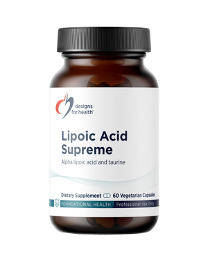 A supplement container of Lipoic Acid Supreme™ by Designs for Health - USA