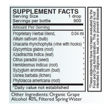 Supplement facts for A-BART listing ingredients including Allium sativum, Azadirachta indica, Citrus Aurantium, Clove (Syzygium aromaticum), Clove bud
