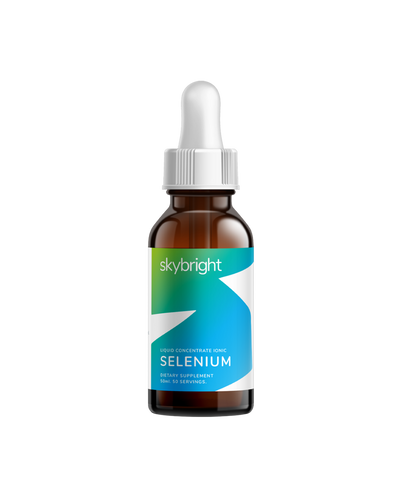 A supplement container of Selenium Liquid Mineral by Skybright