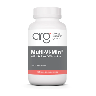 A Supplement container with the name MultiMin by Allergy Research Group.