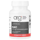 A Supplement container with the name NAC 600mg by Metabolic Maintenance.