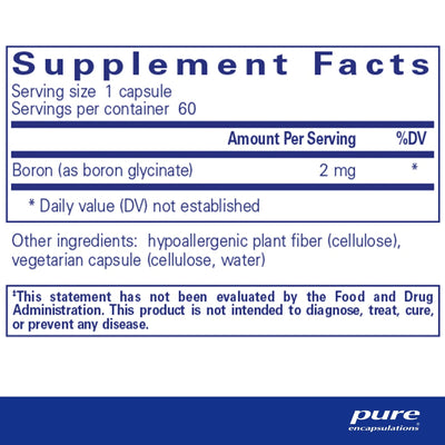 Ingredients: Boron as boron glycinate) 