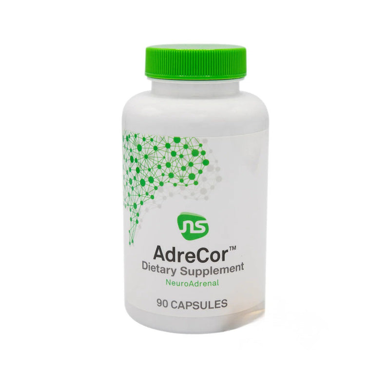 A Supplement container with the name AdreCor by Neuro Science.
