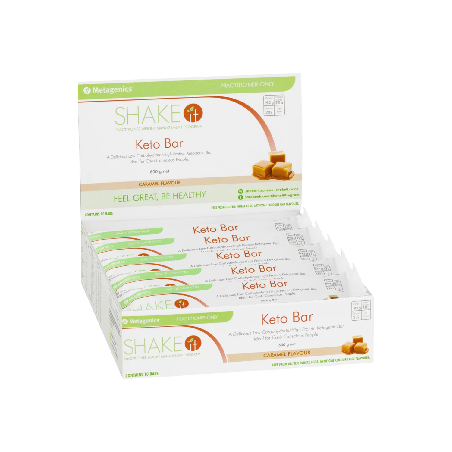 Keto Bar Caramel Box of 10