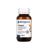 A supplement bottle called Alergeze by Metagenics.