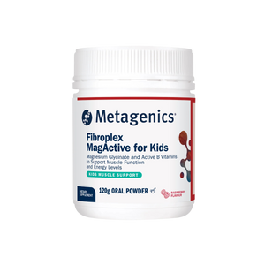 A supplement called Fibroplex MagActive for Kids by Metagenics.