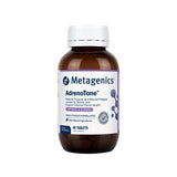 A supplement bottle with the name AdrenoTone by Metagenics.