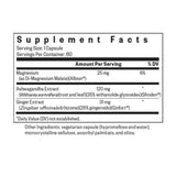 Ingredients: Magnesium, Ashwagandha Extract, Ginger Extract.