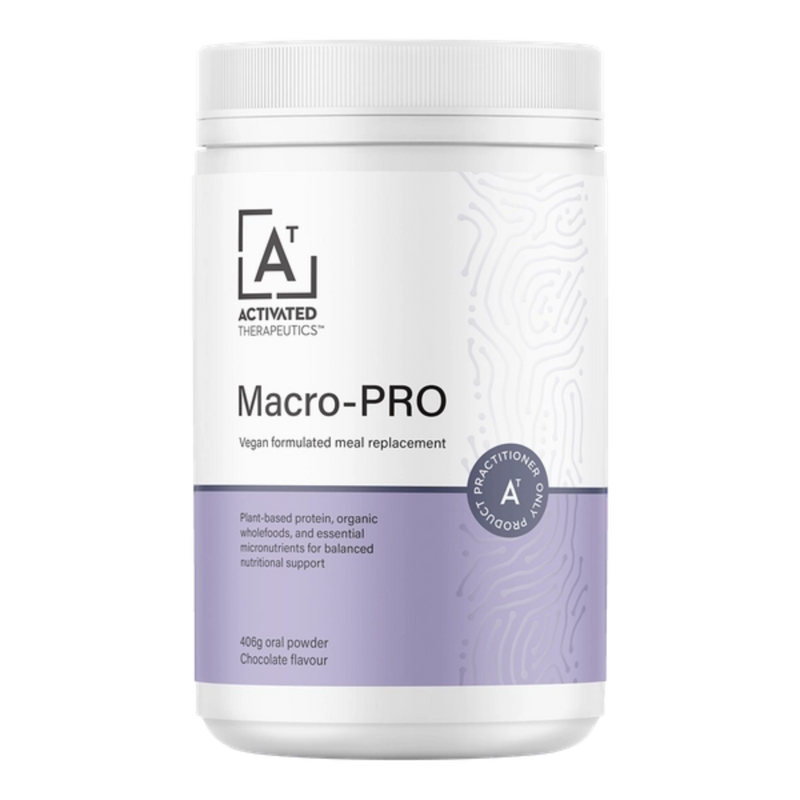 A Supplement container with the name Macro-Pro by Activated Therapeutics.