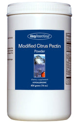 A supplement container with the label Modified Citrus Pectin