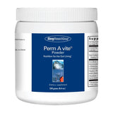 An image of a supplement container with the name Perm A vite powder