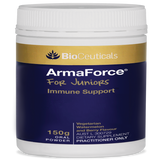 Bottle image of Bioceuticals Armaforce for Juniors immune support 150g oral powder.